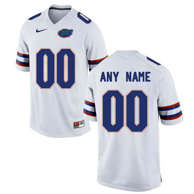 Men Florida Gators Customized College Football Jersey White